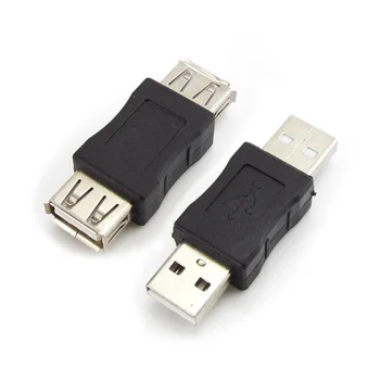 2шт USB 2.0 Тип A, разъем USB от мужчины к мужчине, микроадаптер, удлинитель, кабельный конвертер для ПК, ноутбука D4