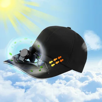 Пятицветная летняя Спортивная кепка с вентилятором, Солнцезащитная хлопковая шляпа, бейсболка с козырьком, повседневная кепка Унисекс