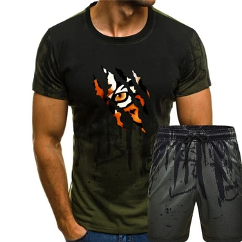 Футболка с трафаретным принтом Сибирского тигра, иллюстрированная животным рисунком, Футболка Унисекс из черной Стали, Женская футболка, Мужская футболка