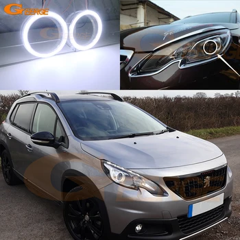 Для Peugeot 2008 I Pre Facelift 2013 2014 2015 2016 Отличный ультра яркий COB светодиодный комплект Angel Eyes Halo кольца дневной свет