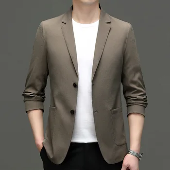 5726 -Мужской модный повседневный маленький костюм мужская корейская версия приталенного костюма 106 куртка однотонная куртка