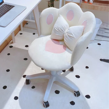 Компьютерный стул для спальни в общежитии, Домашний Офис, Вращающийся на 360 ° Стул для макияжа, Поручень со спинкой, Скандинавский Письменный стул, Дизайнерская мебель MZYYH