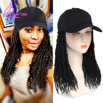 Бейсболка с предварительно скрученными волосами Passion Twist для чернокожих женщин, девочек, шляпа Омбре коричнево-бордового цвета, парик для чернокожей женщины