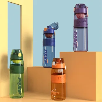 Портативная бутылка для воды для спорта на открытом воздухе большой емкости, цветная чашка для воды, водонепроницаемая бутылка для воды для фитнеса, удобная чашка