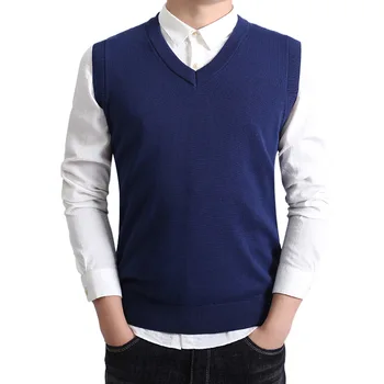 MRMT 2023, абсолютно новая мужская трикотажная повседневная одежда без рукавов с V-образным вырезом среднего возраста, мужской свитер, жилет